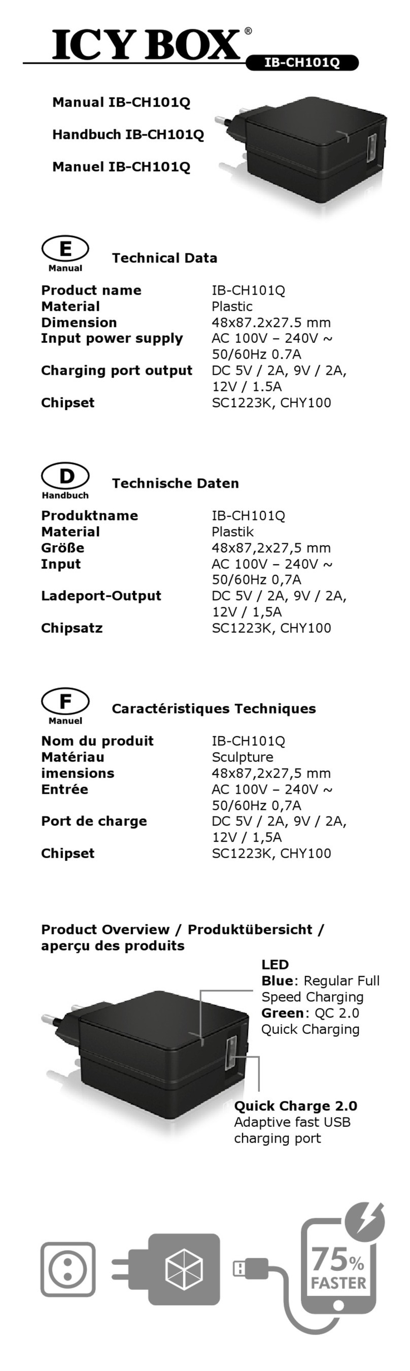Icy Box IB-CH101Q manual