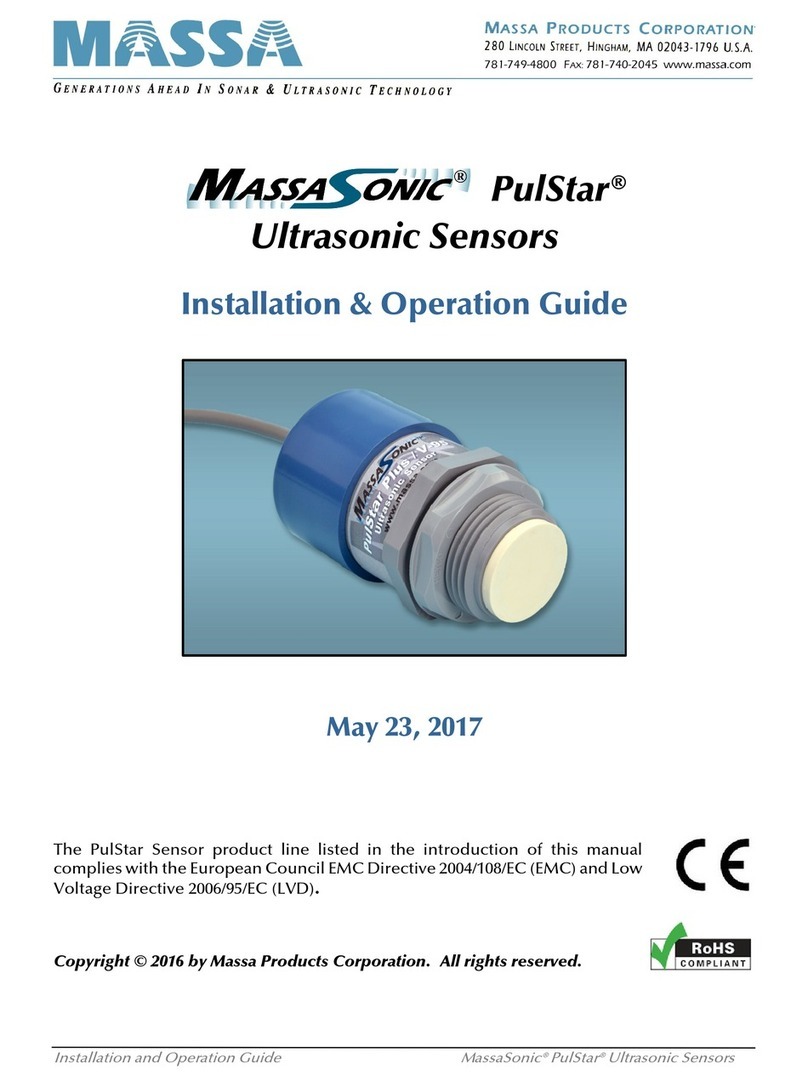 Massa MassaSonic PulStar/150 V Installation & operation guide Massa MassaSonic PulStar/150 V Installation & operation guide