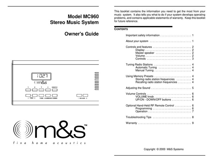 M&S Systems MC960 owner's guide