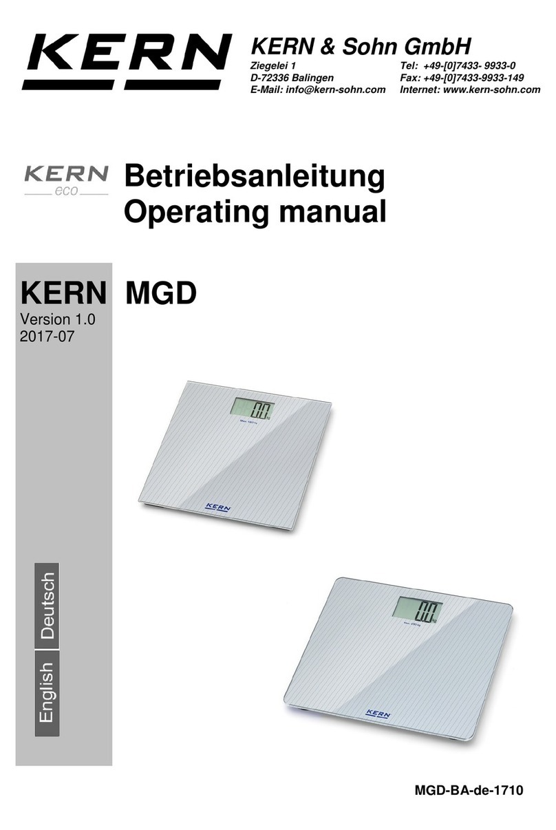 KERN MGD Series operating manual