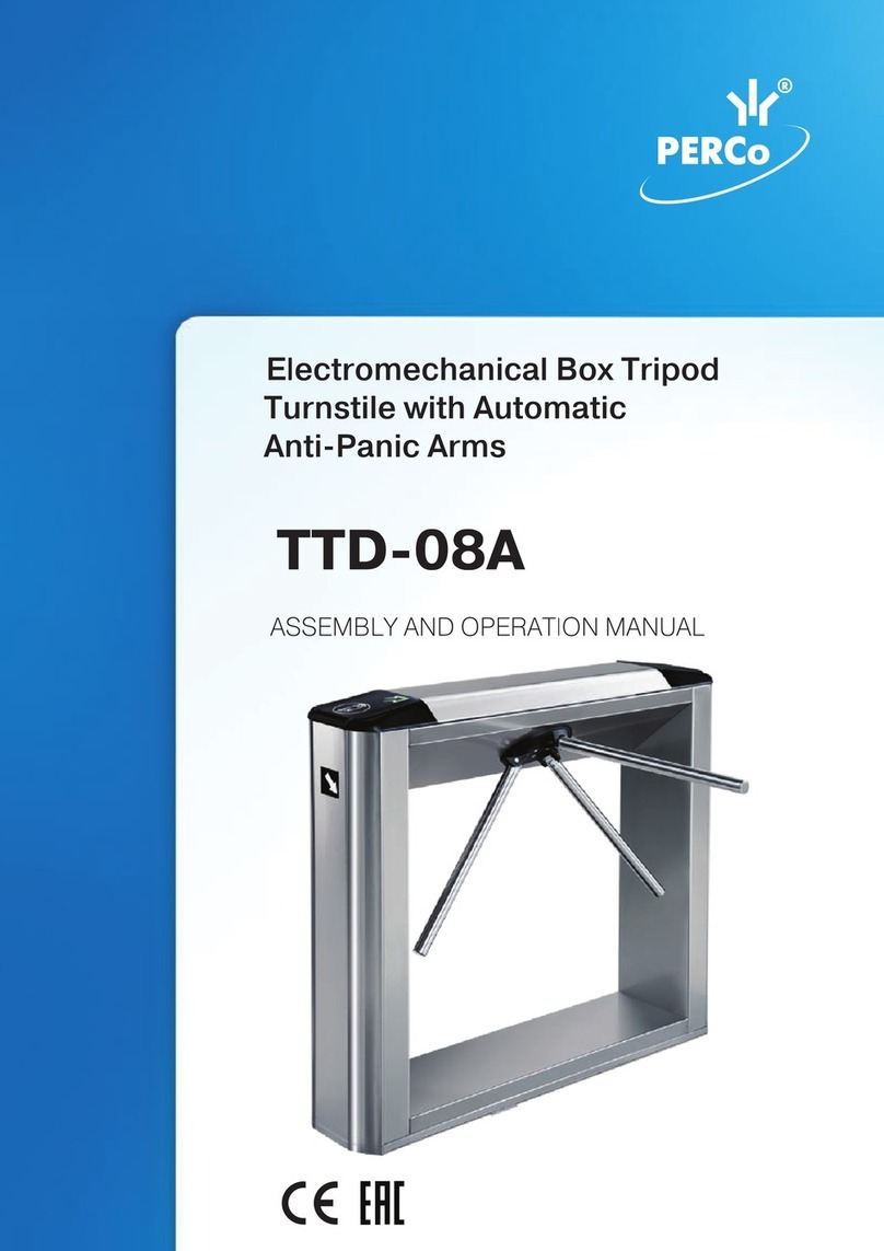 PERCo TTD-08A Assembly and operation manual
