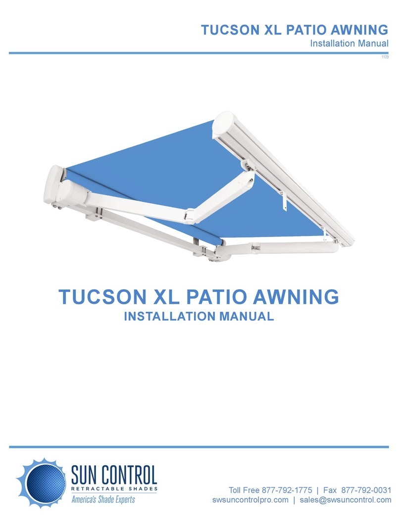 sun control TUCSON XL PATIO AWNING User manual