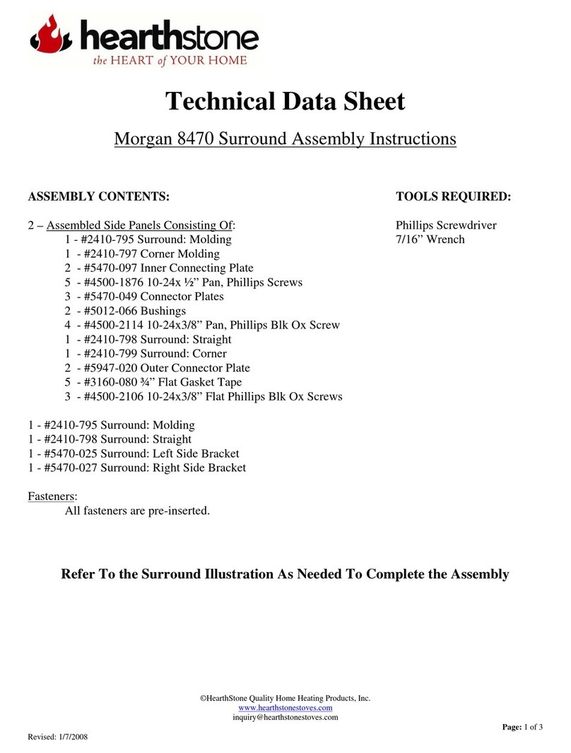 HearthStone Morgan 8470 Assembly instructions