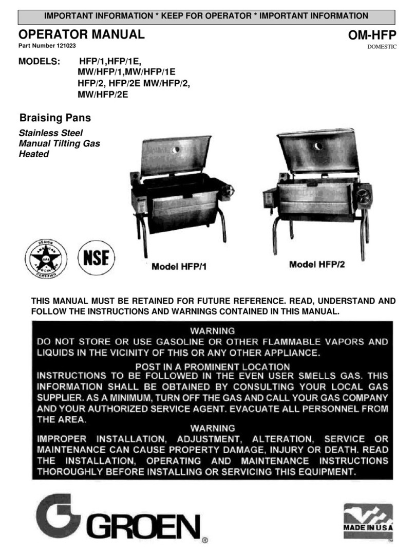 Groen HFP/1 operating manual