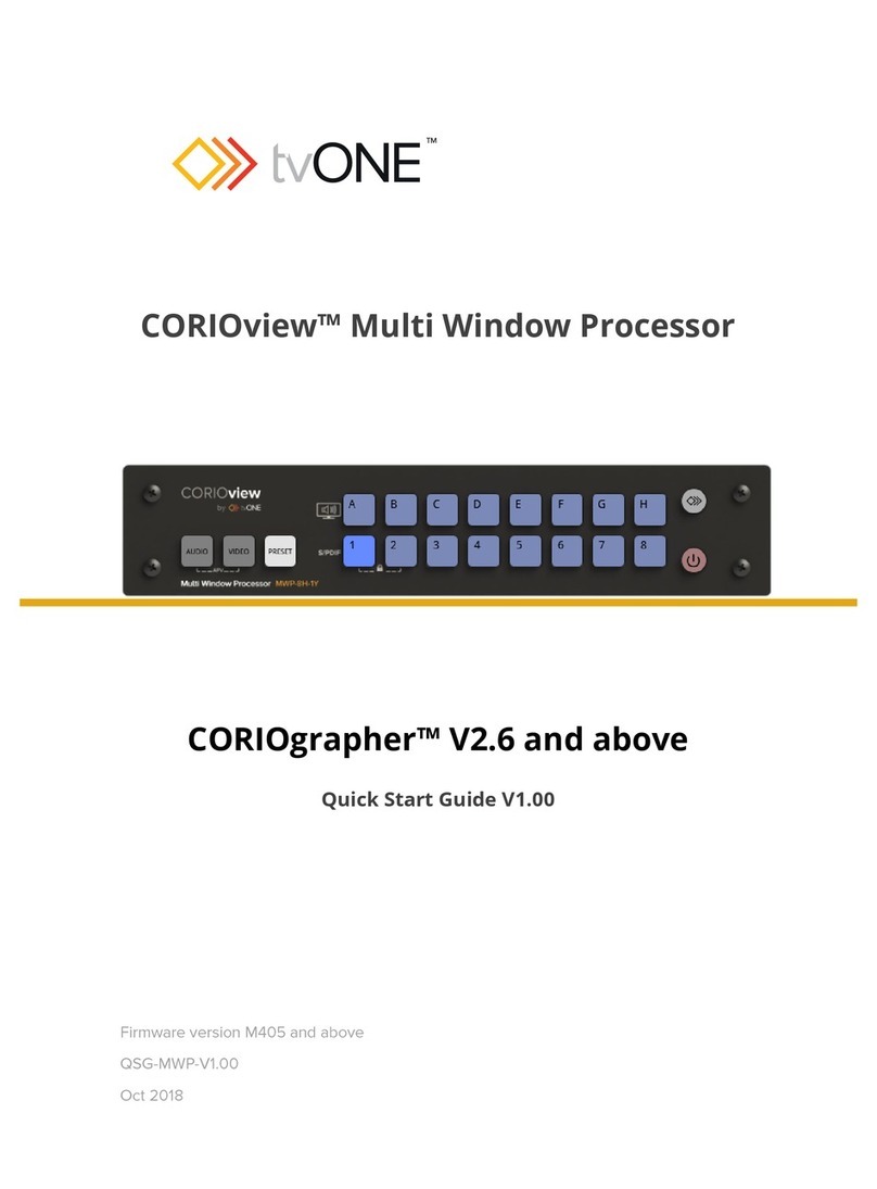 TV One CORIOview quick start guide