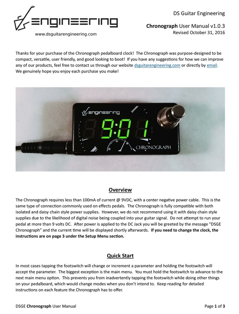 DS Guitar Engineering Chronograph user manual