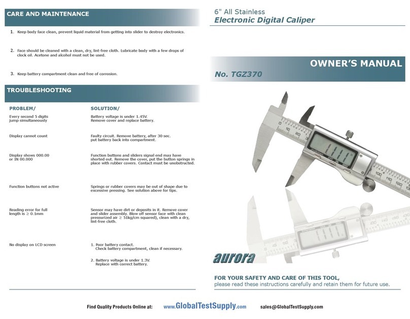 Global Test Supply Aurora TGZ370 owner's manual