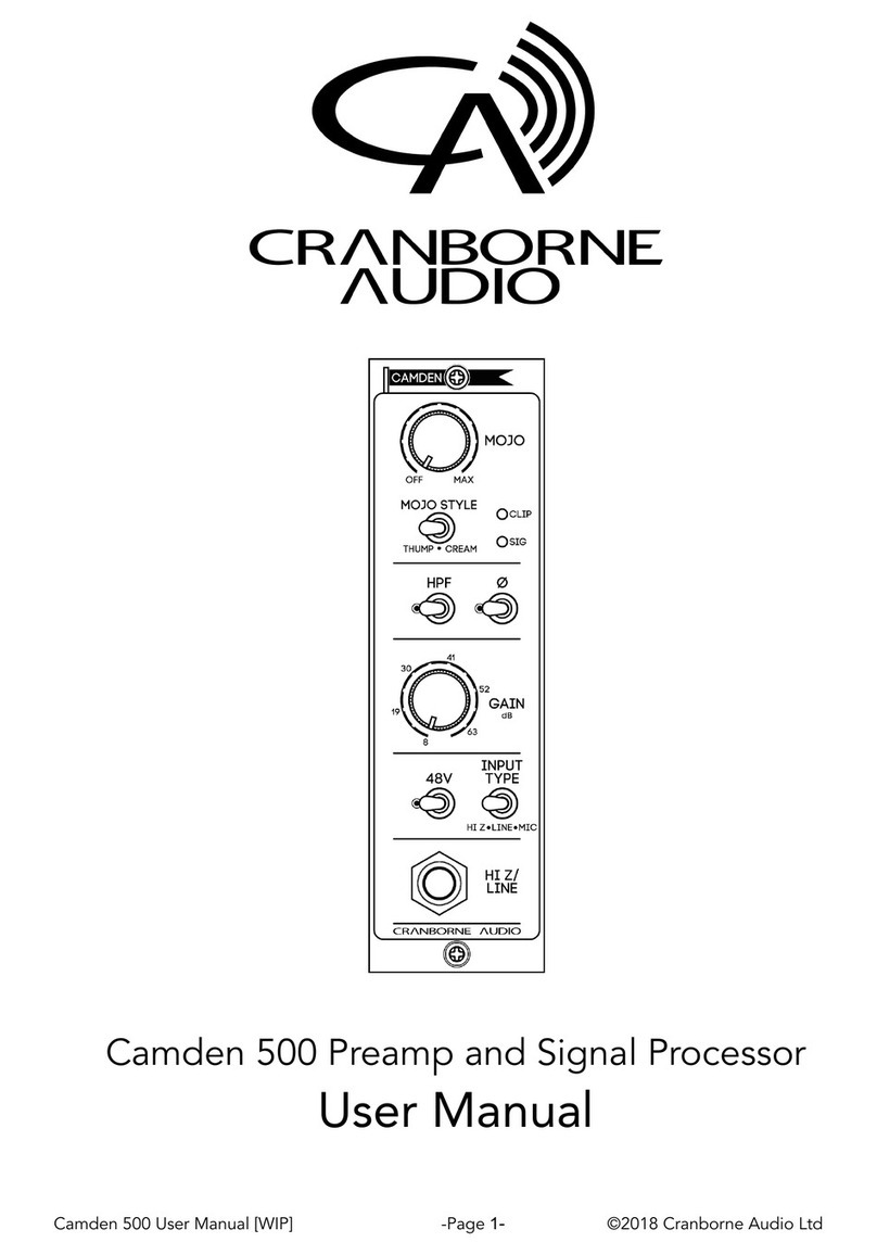 Cranborne Audio Camden 500 User manual