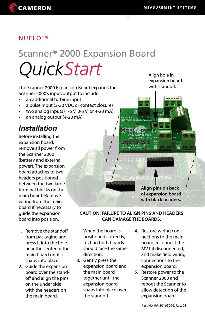 Cameron Scanner 2000 Expansion Board User manual