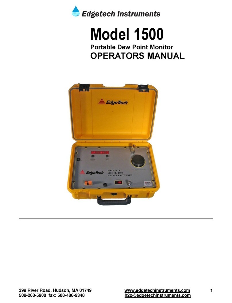 Edgetech 1500 Operator's manual