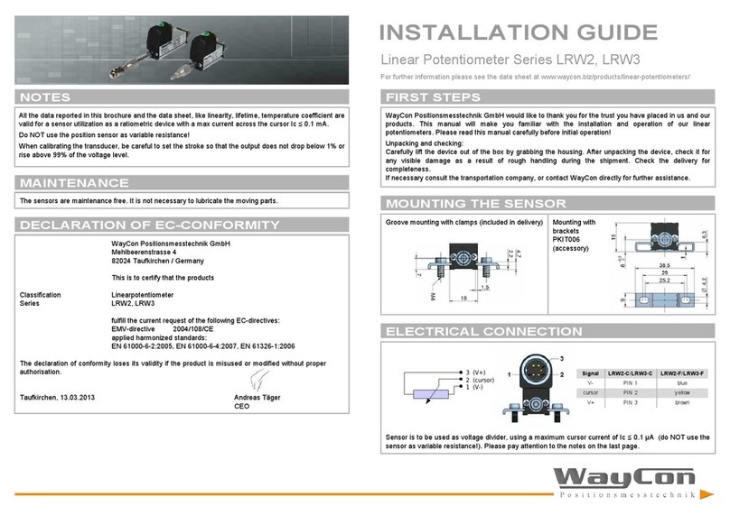 Waycon LRW2 Series User manual