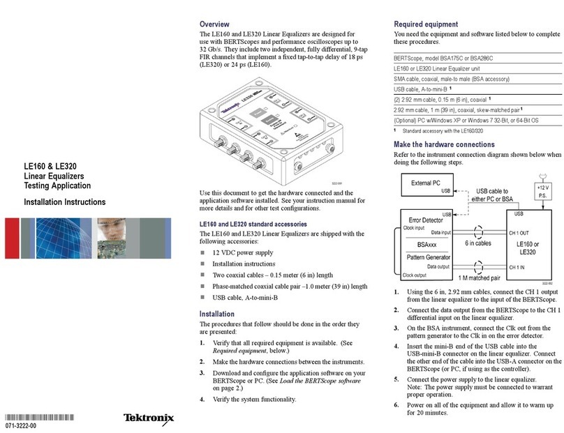 Tektronix LE160 User manual
