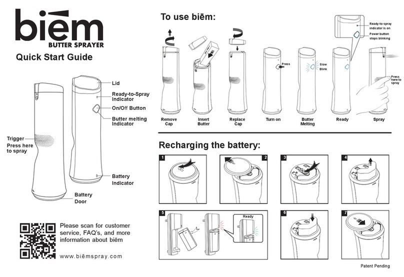 Biem Butter Sprayer quick start guide