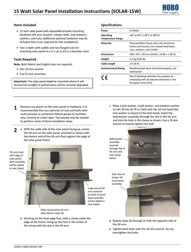 Hobo SOLAR-15W installation instructions