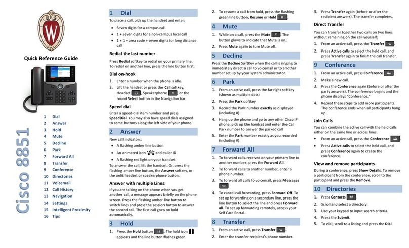 Cisco 8851 User manual
