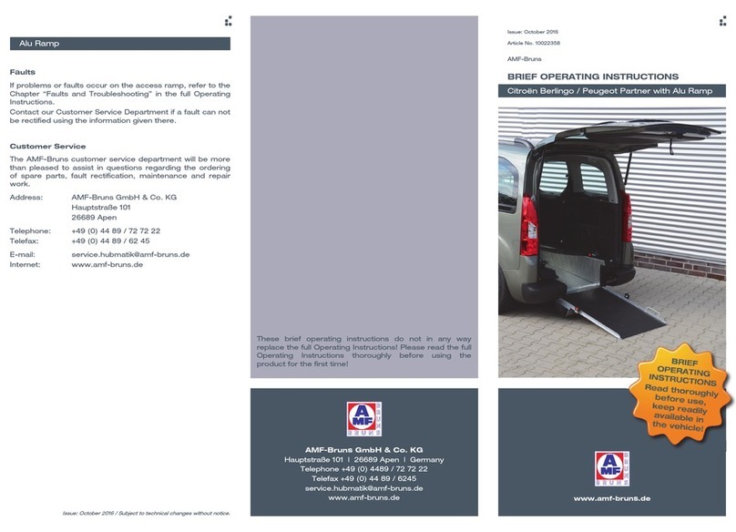 AMF-BRUNS Alu Ramp Brief operating instructions