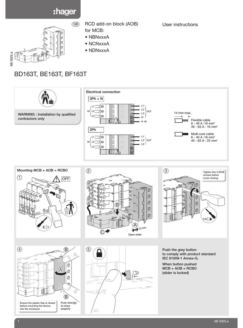 hager BD163T User instructions hager BD163T User instructions