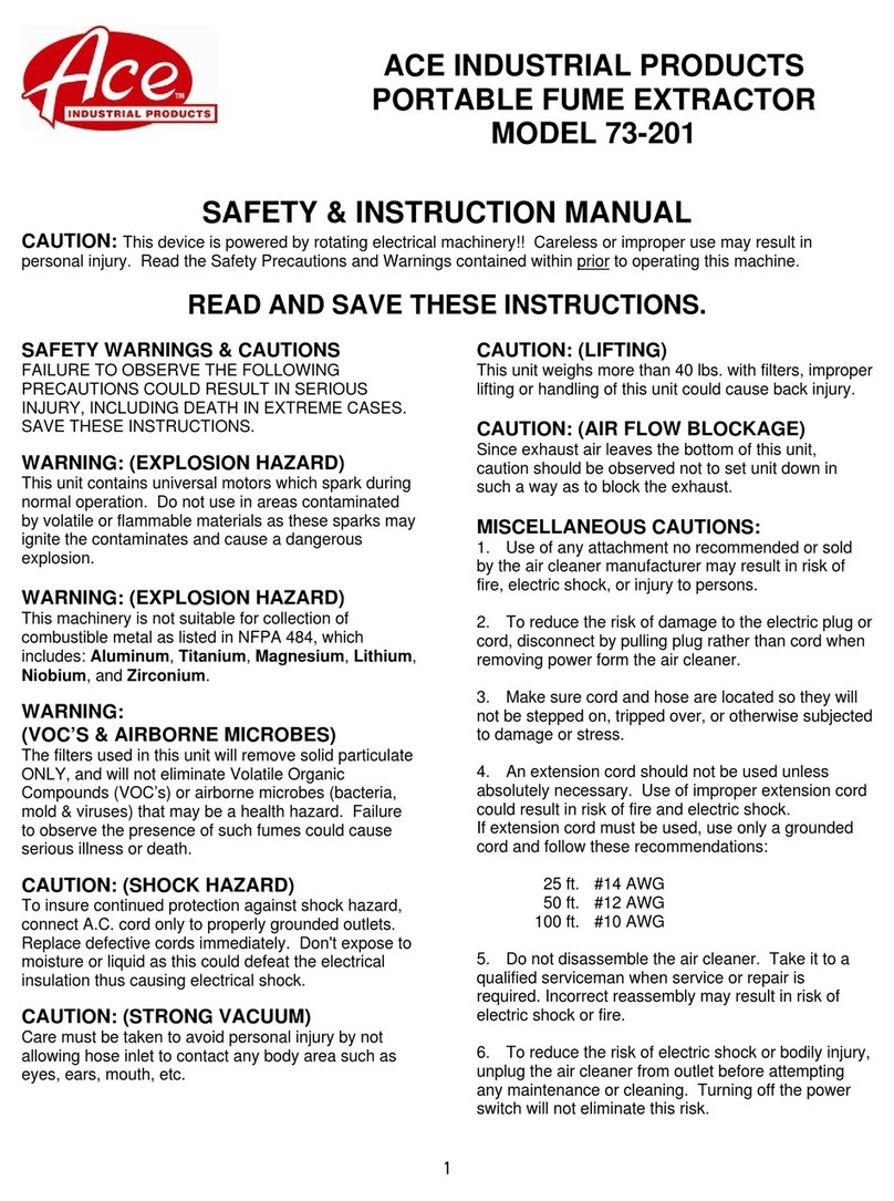 Ace 73-201 Safety & instruction manual