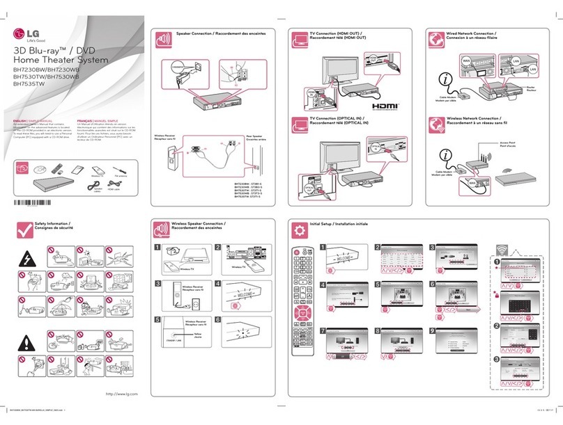 LG BH7230BW Specification sheet