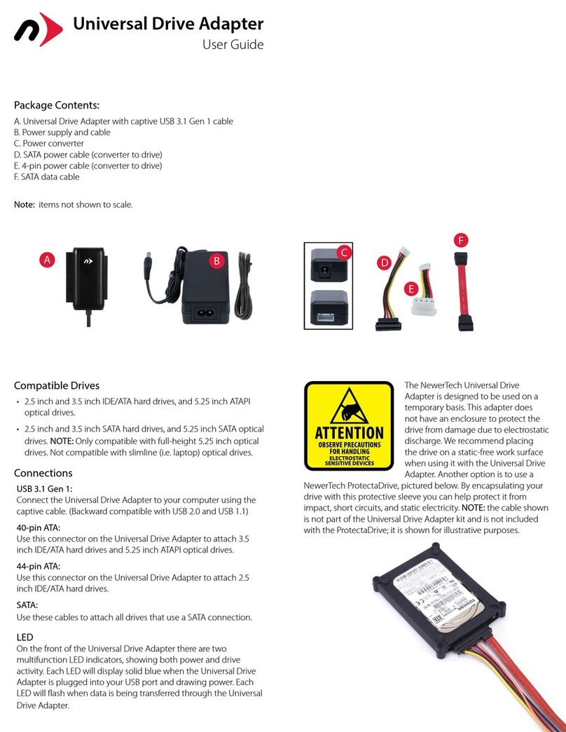 Newer Technology Universal Drive Adapter User manual