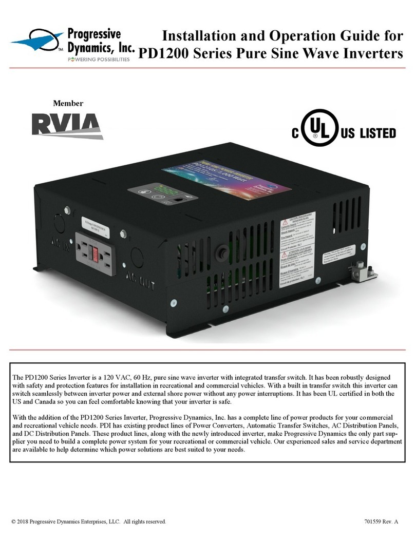 Progressive Dynamics PD1200 Series Installation and operation guide Progressive Dynamics PD1200 Series Installation and operation guide