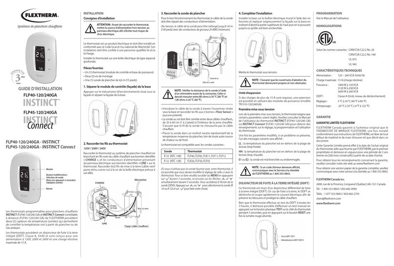 Flextherm INSTINCT FLP40-120/240GA User manual Flextherm INSTINCT FLP40-120/240GA User manual