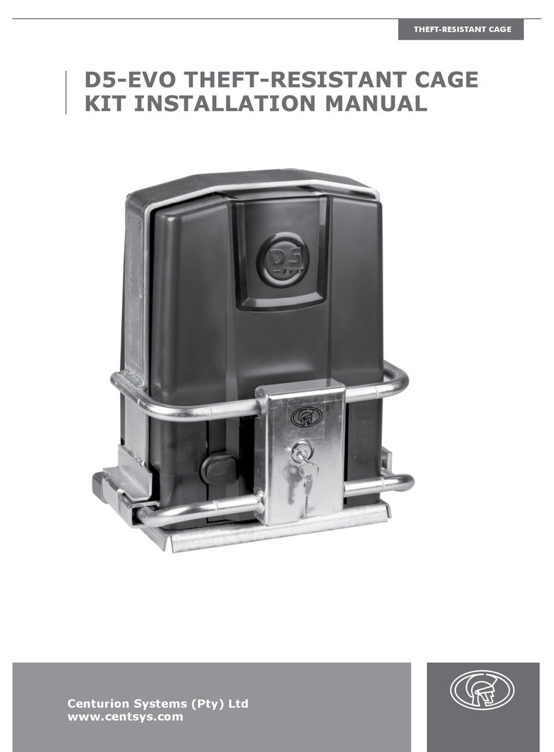 CENTURION SYSTEMS D5-EVO installation manual