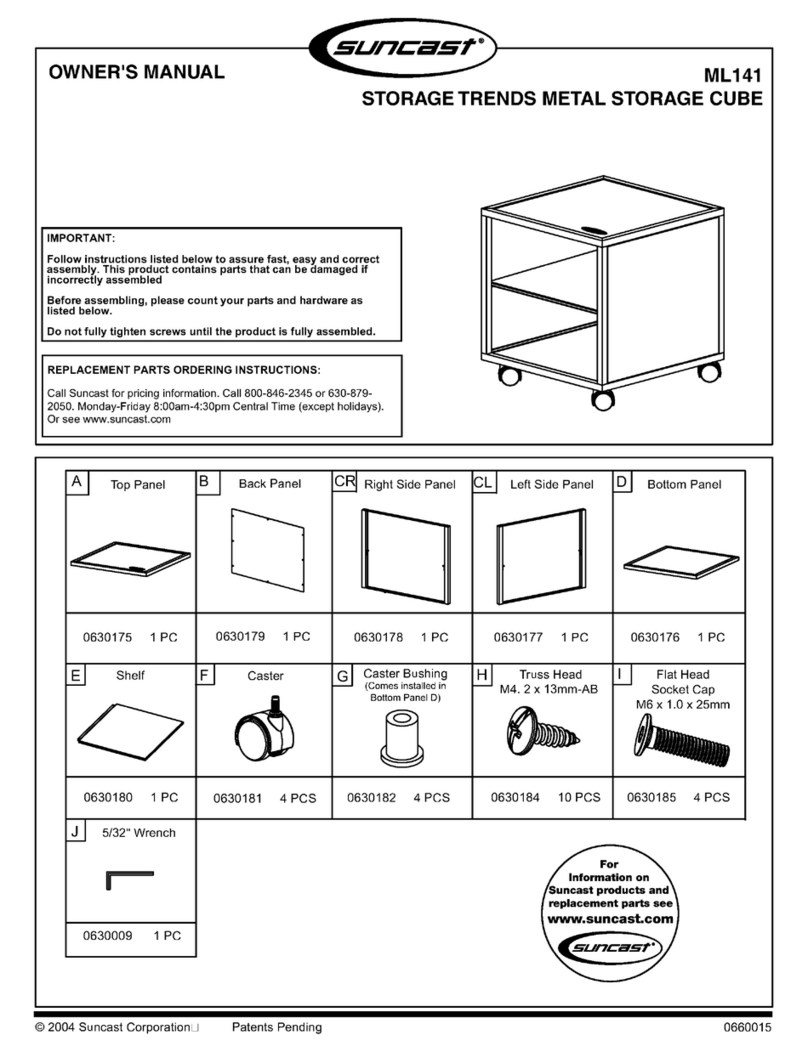 Suncast ML141 owner's manual