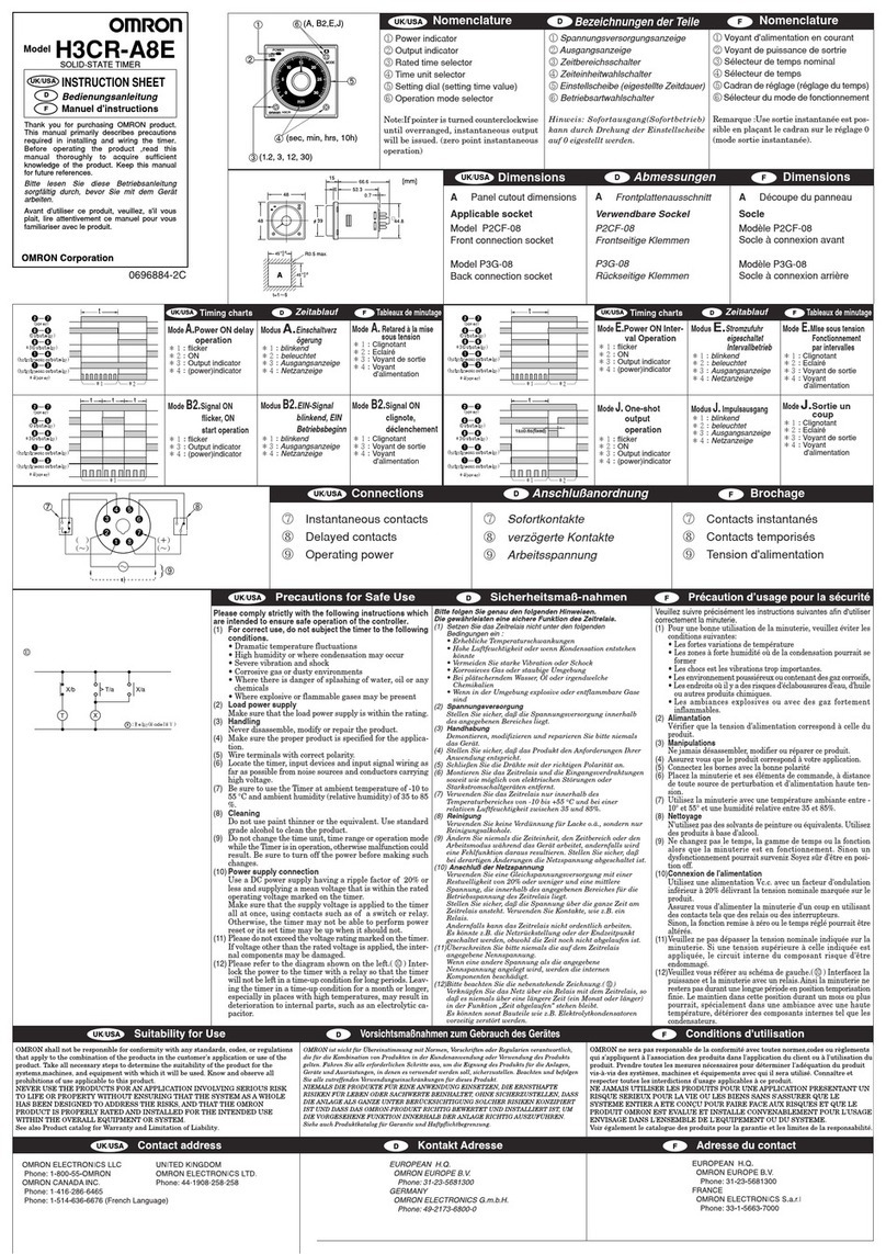 Omron H3CR-A8E User manual