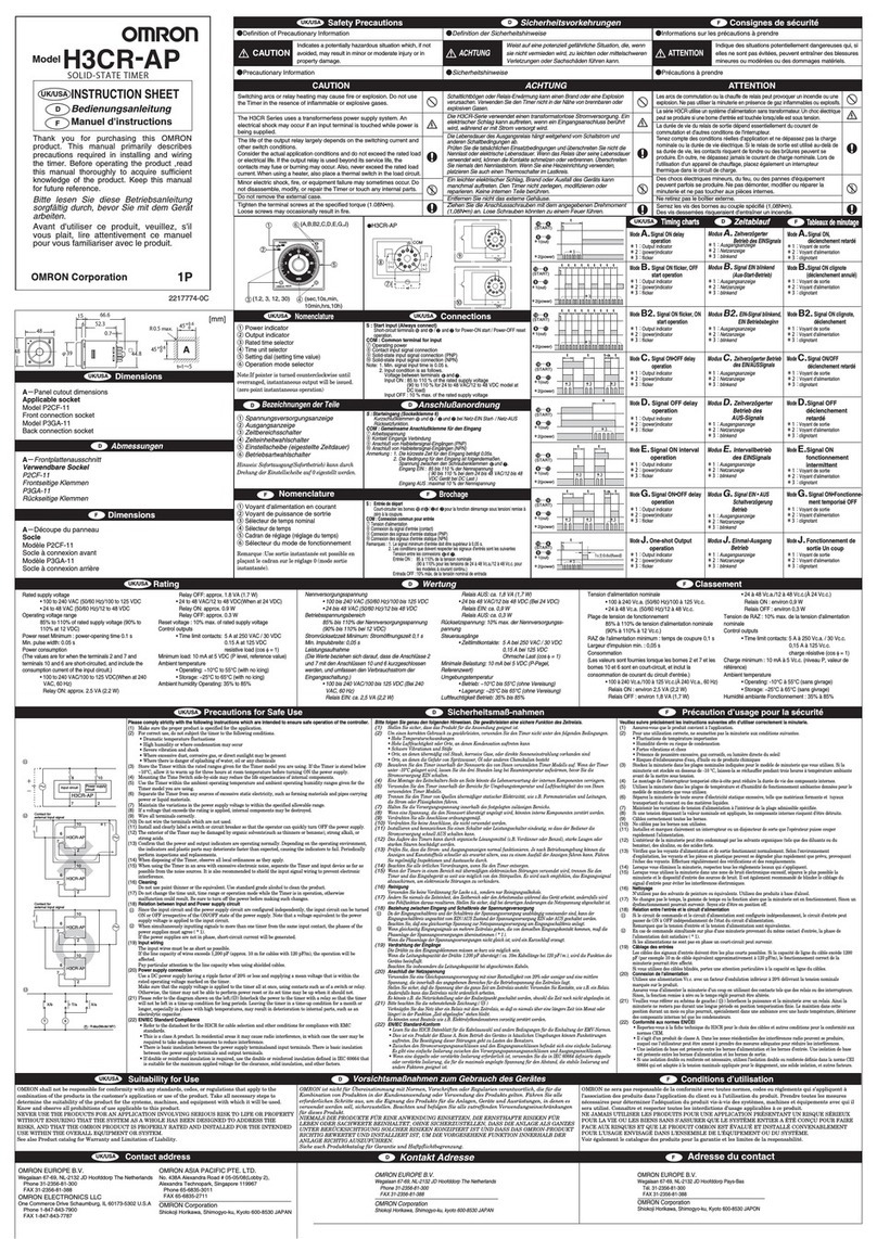 Omron H3CR-AP User manual