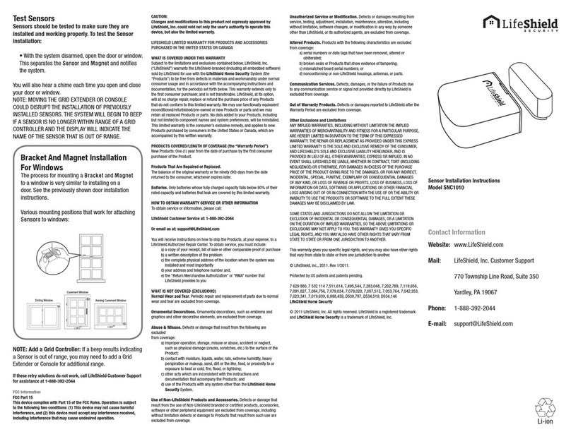LifeShield SNC1010 installation instructions LifeShield SNC1010 installation instructions