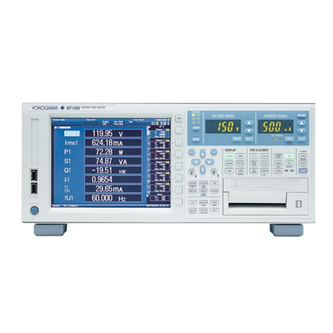 YOKOGAWA WT1800 User manual