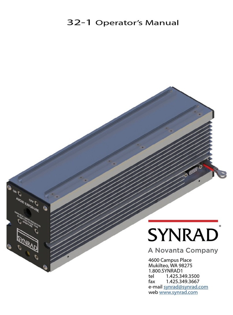 Synrad 32-1 Operator's manual