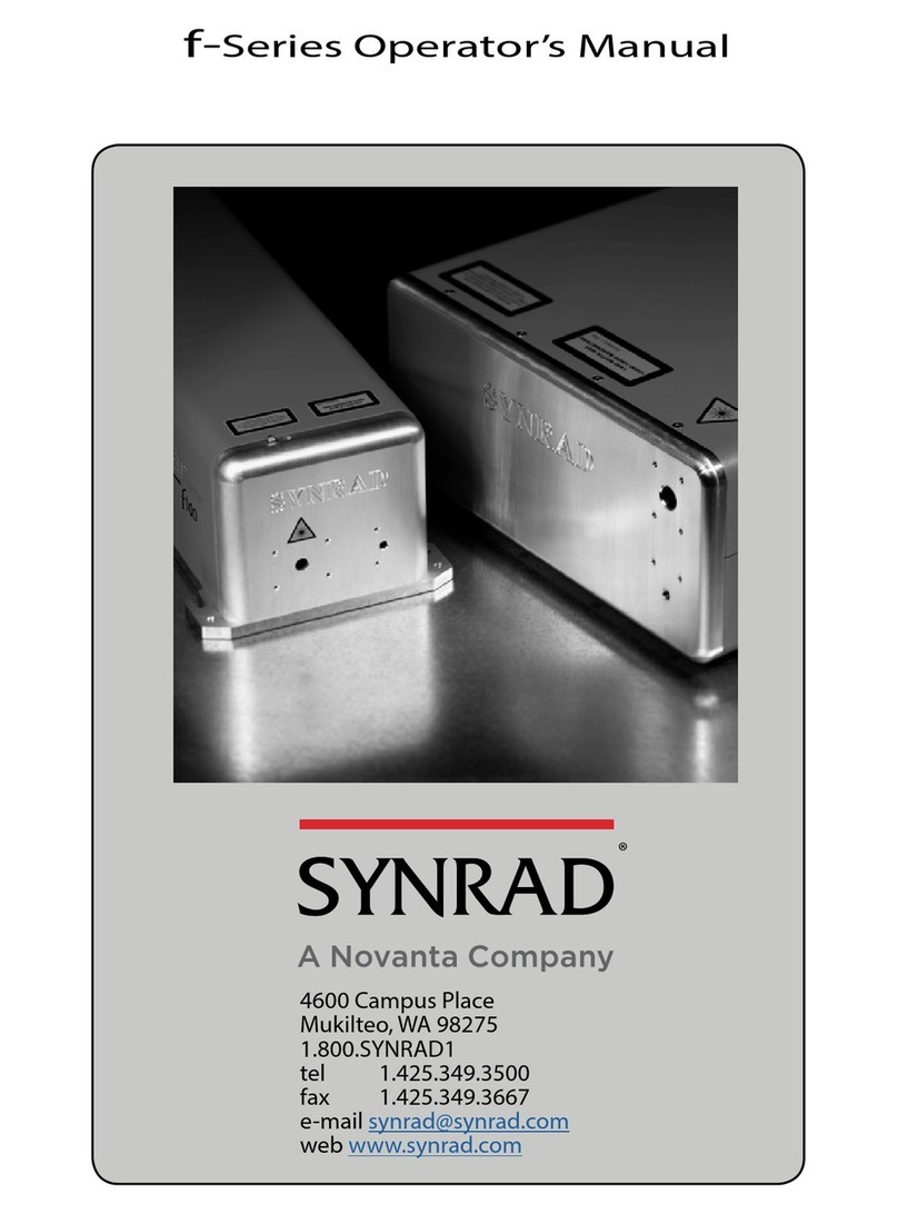 Synrad Firestar f series Operator's manual