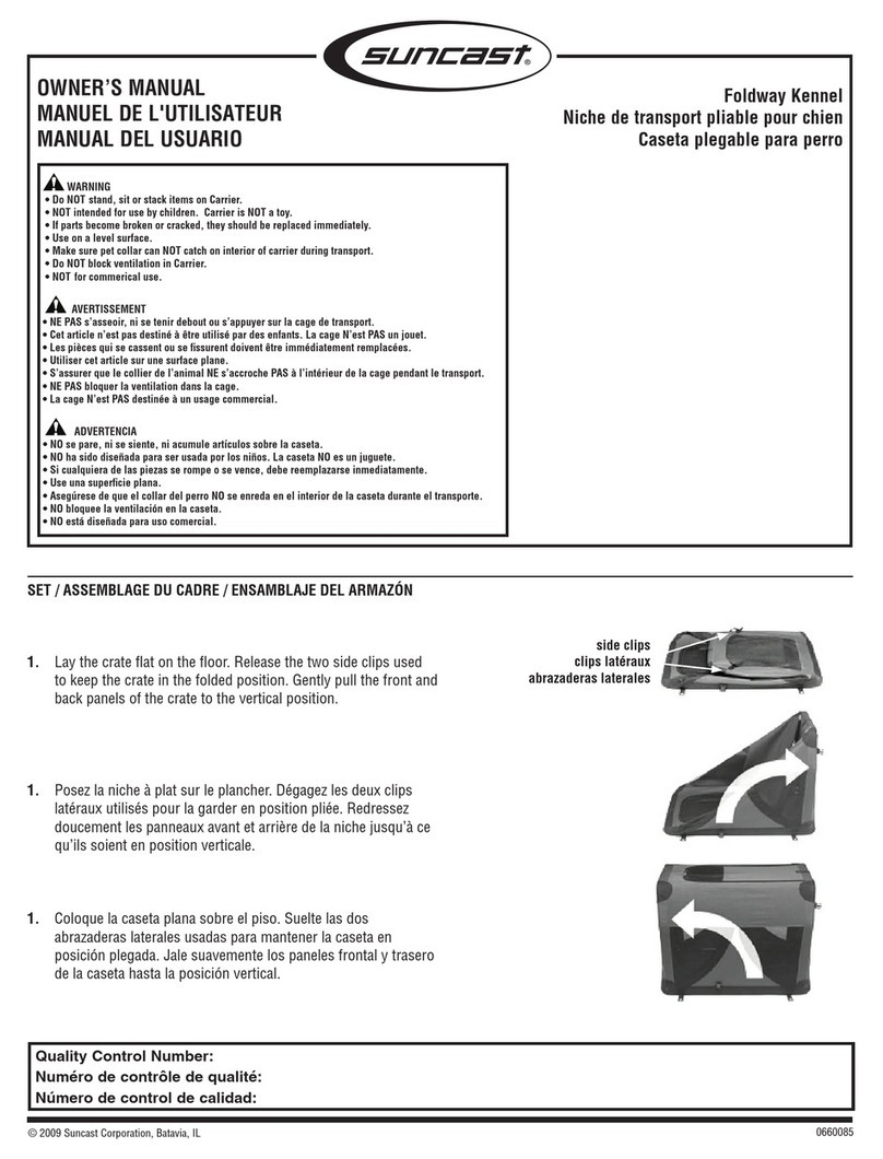 Suncast Foldway Kennel owner's manual