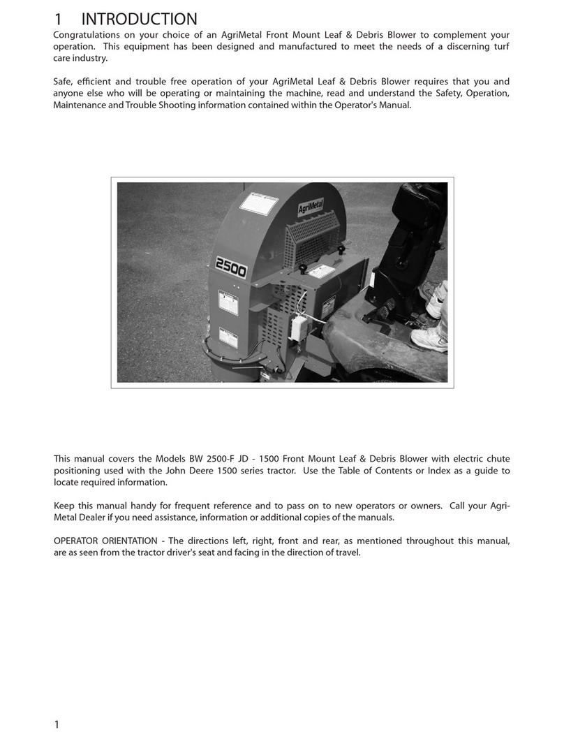 AgriMetal BW 2500-F JD-1500 Operator's manual