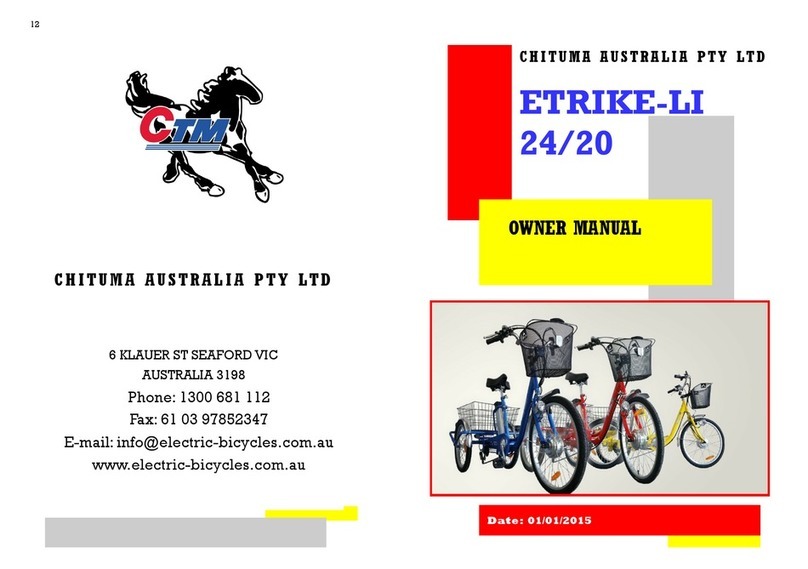 CTM ETRIKE-LI 24/20 owner's manual