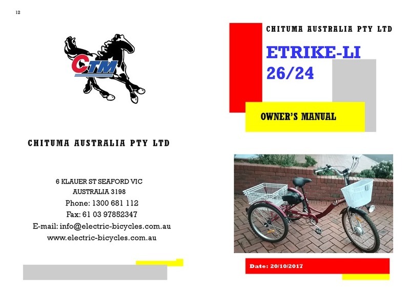 CTM ETRIKE-LI 26/24 owner's manual