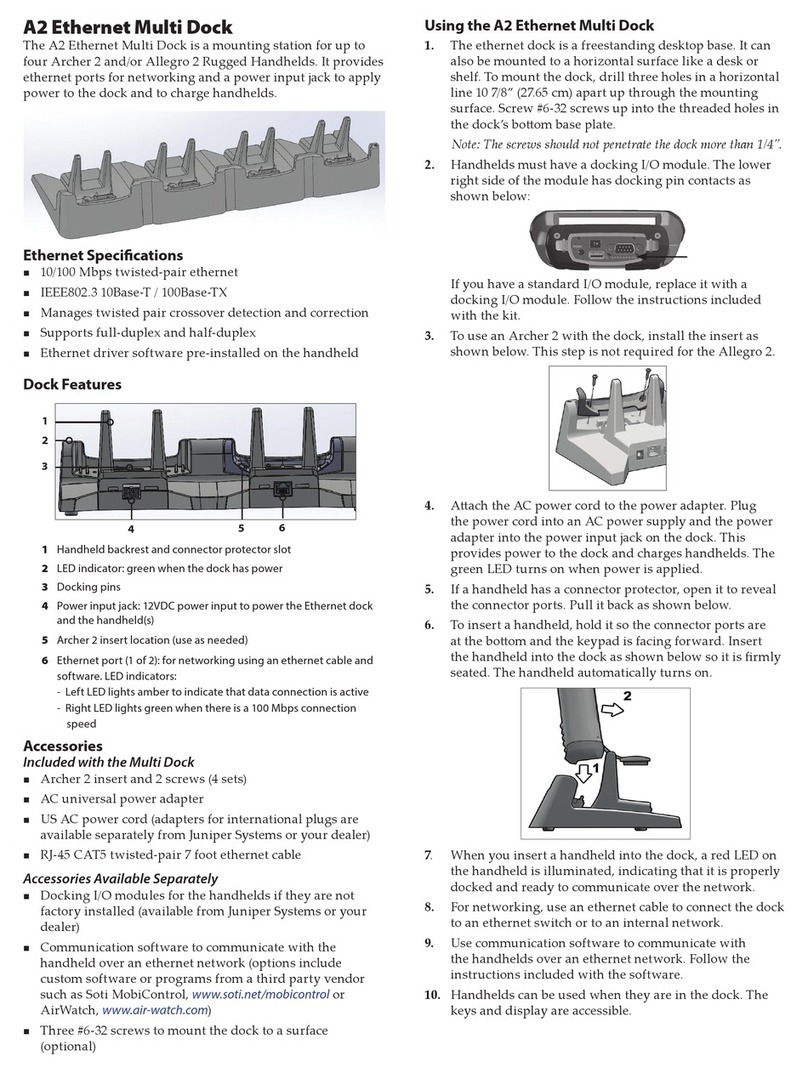 Juniper A2 Ethernet Multi Dock quick start guide