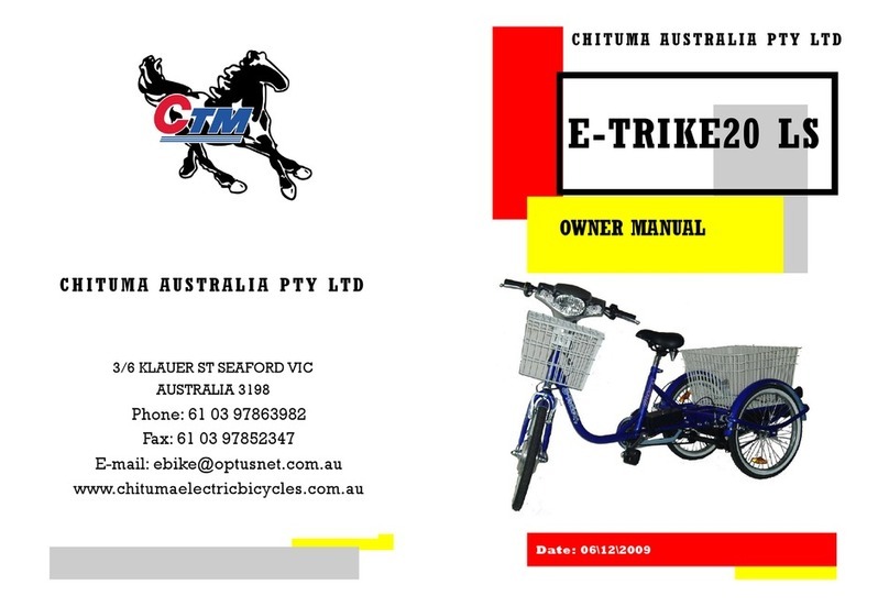 CTM E-TRIKE20 LS owner's manual