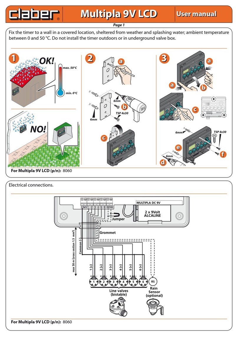 claber Multipla DC 9 V LCD User manual