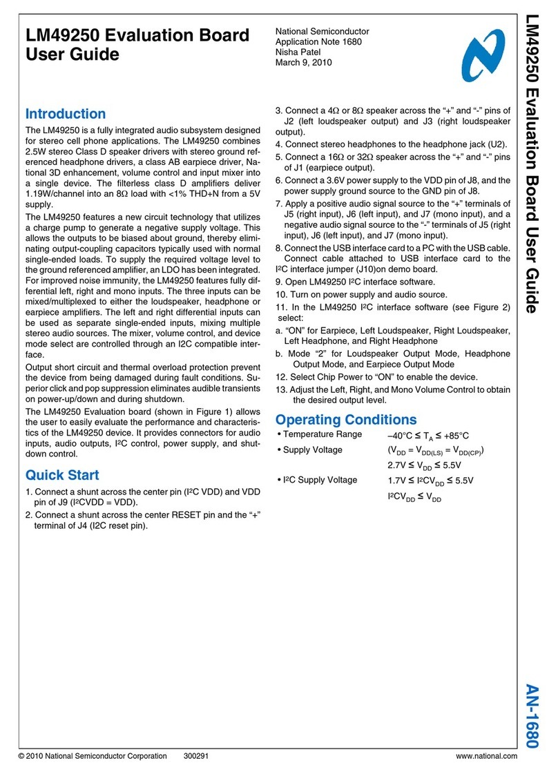 National Semiconductor LM49250 user guide