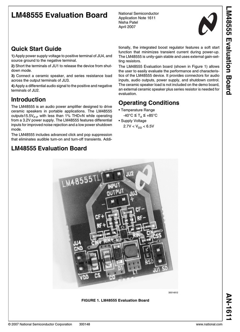 National Semiconductor LM48555 quick start guide