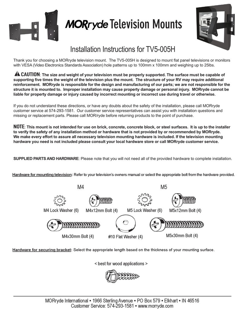 MORryde TV5-005H installation instructions