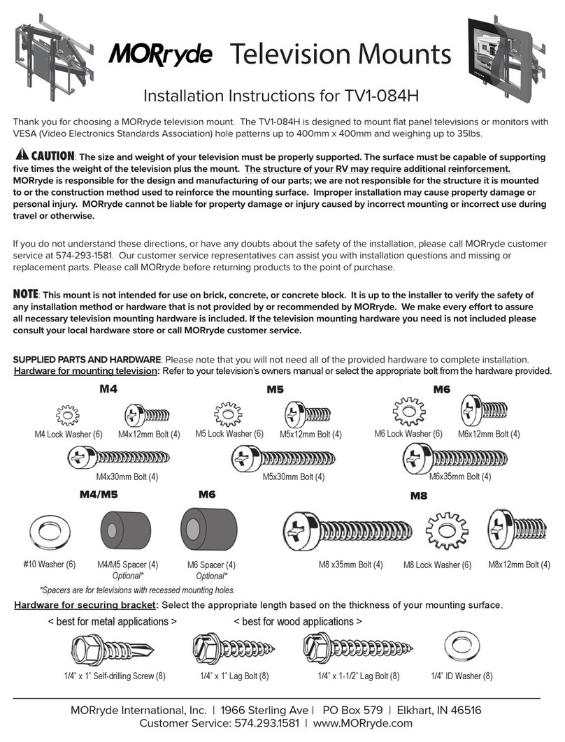MORryde TV1-084H installation instructions