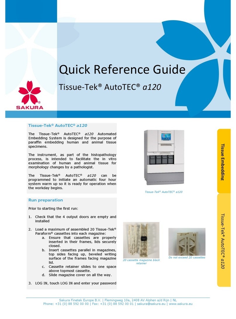 Sakura Tissue-Tek AutoTEC a120 User manual