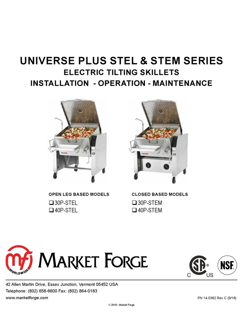 Market Forge Industries 30P-STEL Installation, operation & maintenance manual Market Forge Industries 30P-STEL Installation, operation & maintenance manual