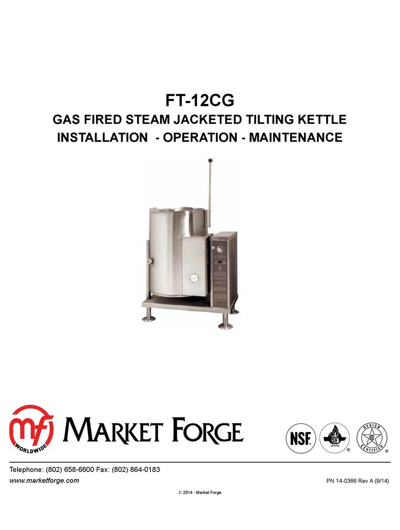 Market Forge Industries FT-12CG Installation, operation & maintenance manual