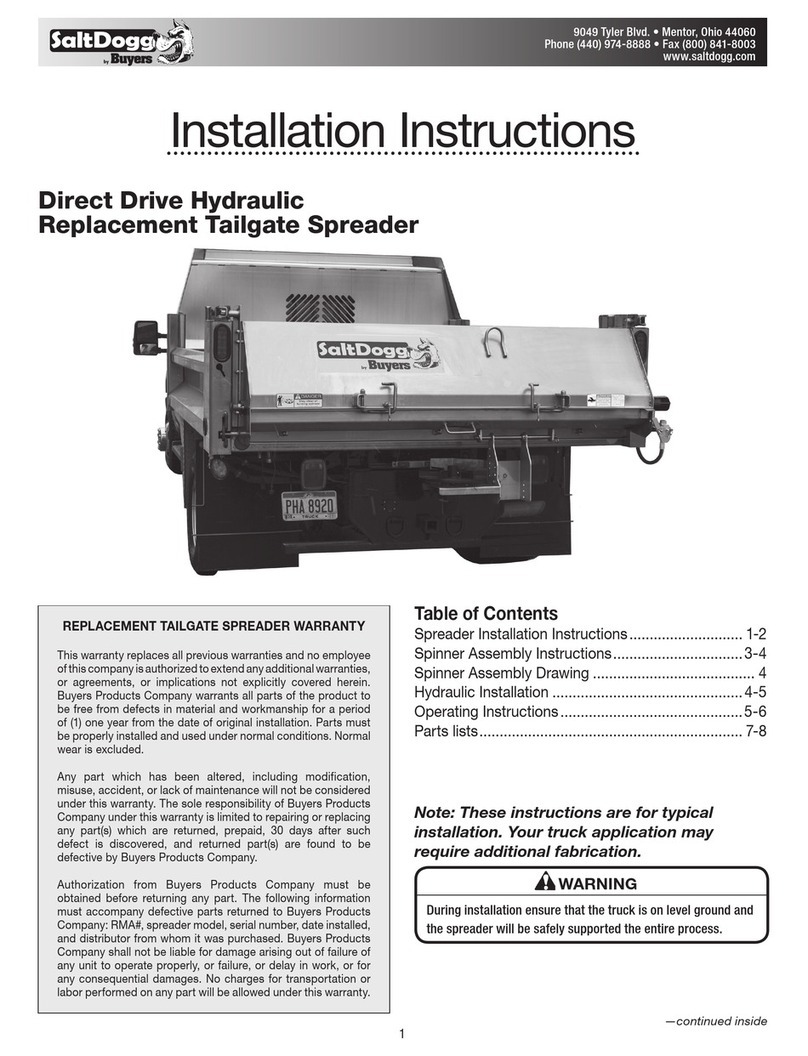 Salt Dogg Direct Drive Hydraulic Replacement Tailgate... installation instructions Salt Dogg Direct Drive Hydraulic Replacement Tailgate... installation instructions