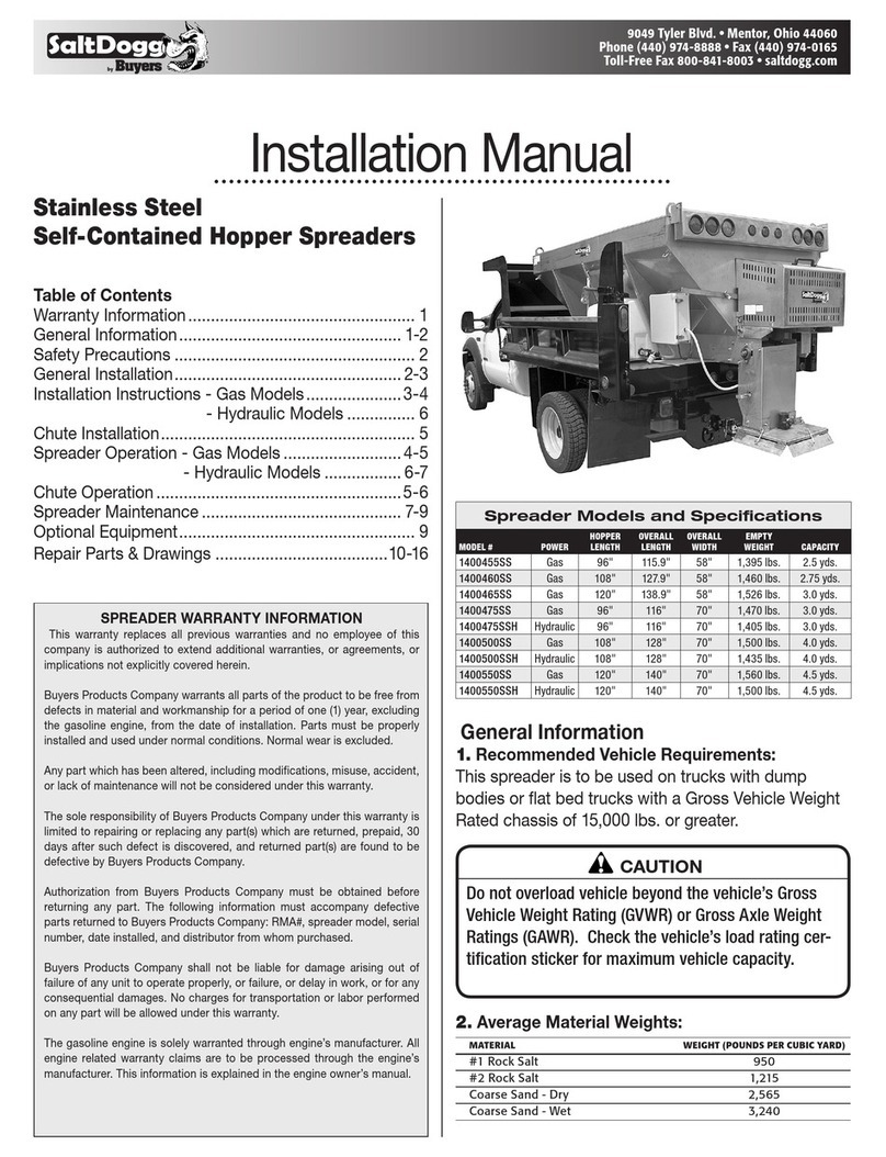 Salt Dogg 1400455SS installation manual